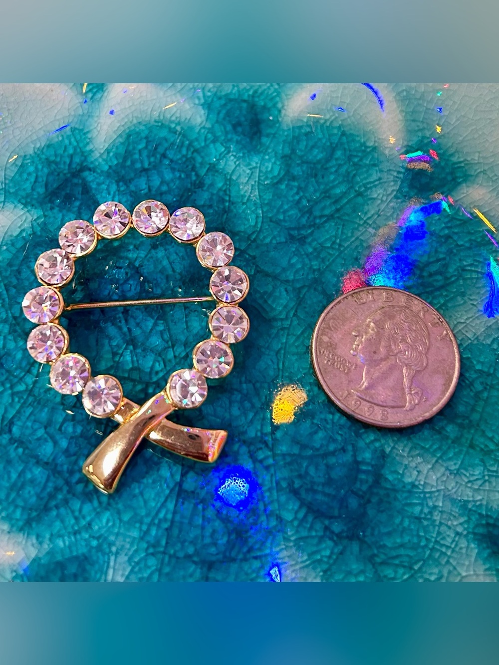 Lovely Vintage Rhinestone Brooch - Picture 5 of 6